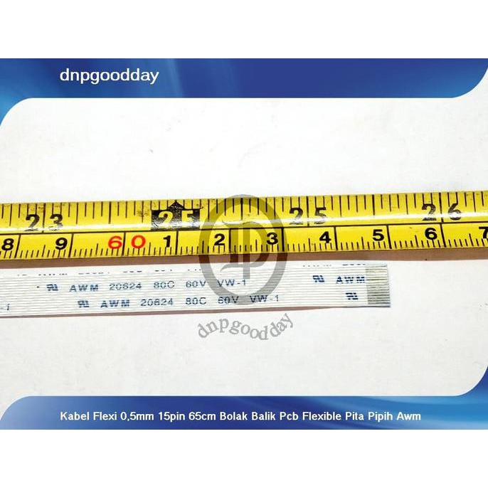 

Kabel Flexi 0,5Mm 15Pin 65Cm Bolak Balik Pcb Flexible Pita Pipih Awm Dnpgood11 Berkualitas