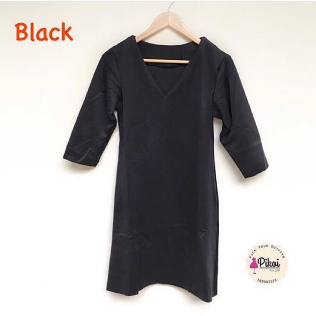 Dress merah murah / dress scuba lucu / dress hitam polos / dress putih cantik / dress kekinian 1744