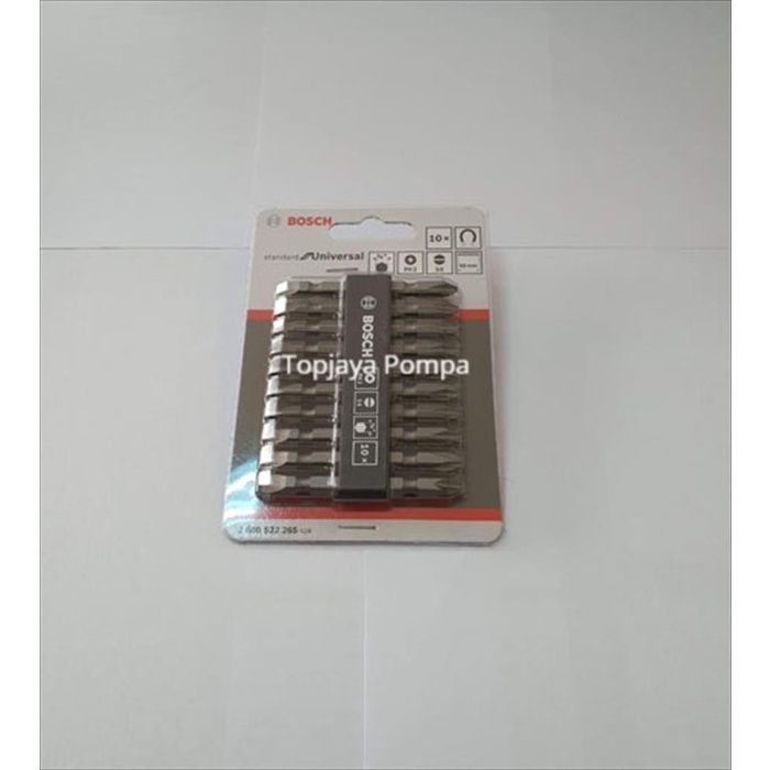 Bosch Mata Obeng Ph2/Sl6 , 65 Mm Grey 10 Pcs