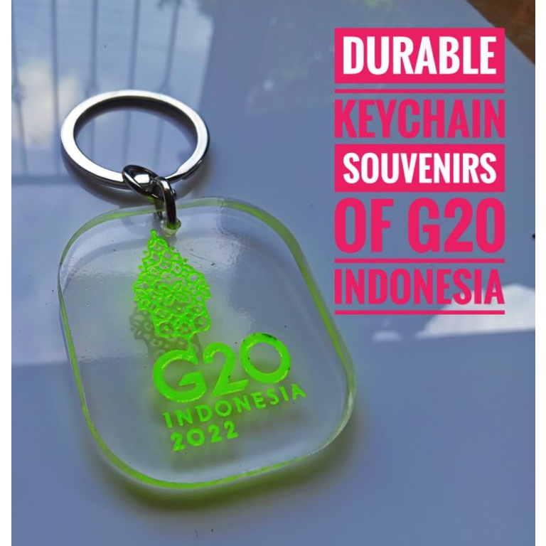 Durable Keychain Souvenir of G20 Indonesia 2022