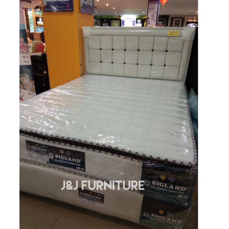 bigland springbed super deluxe set putih 180 murah