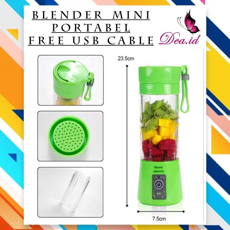 [DEASHOP] JUICE CUP BLENDER MINI PORTABEL / USB BLENDER JUICER / FREE USB CABLE