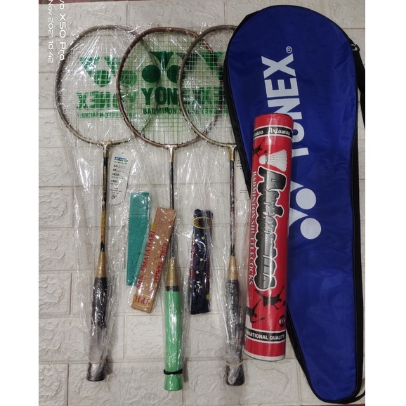 RAKET BADMINTON YONEX +TAS +GRIP +KOK