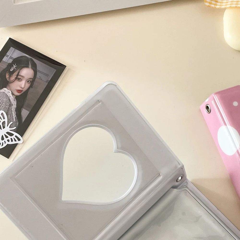 QUINTON Kawaii Kpop Card Binder 40 Pockets Name Card Book Photo Album Butterfly Photocard Holder ID Holder 3 Inch Love Hollow Business Card Binder Album