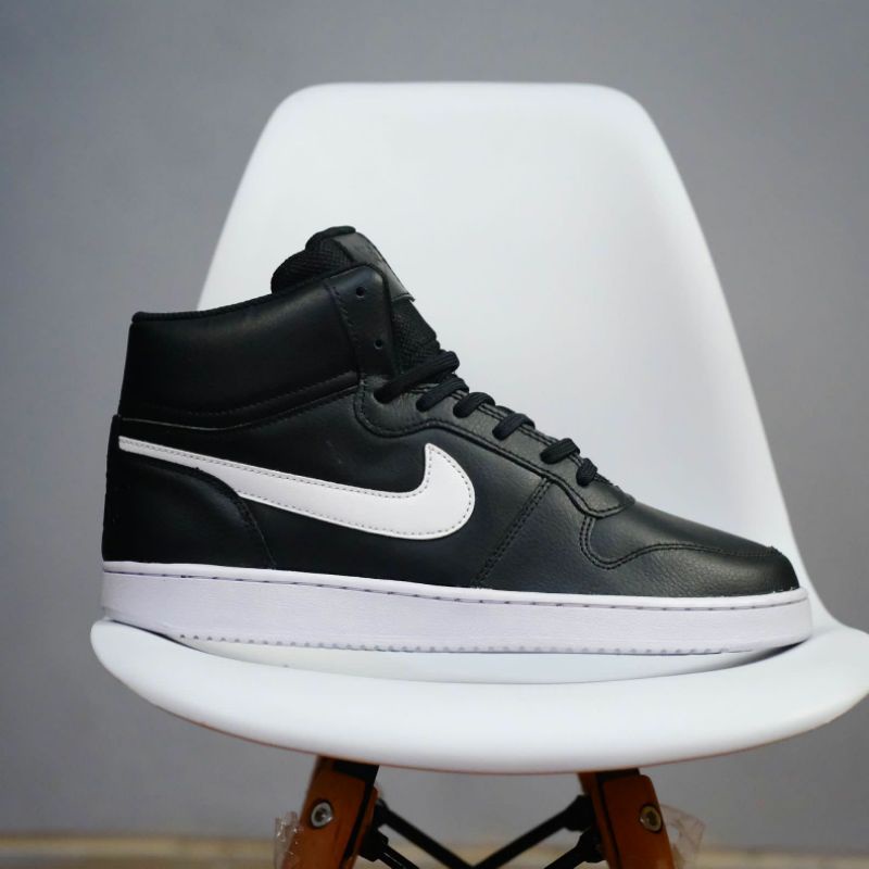 nike ebernon mid black white