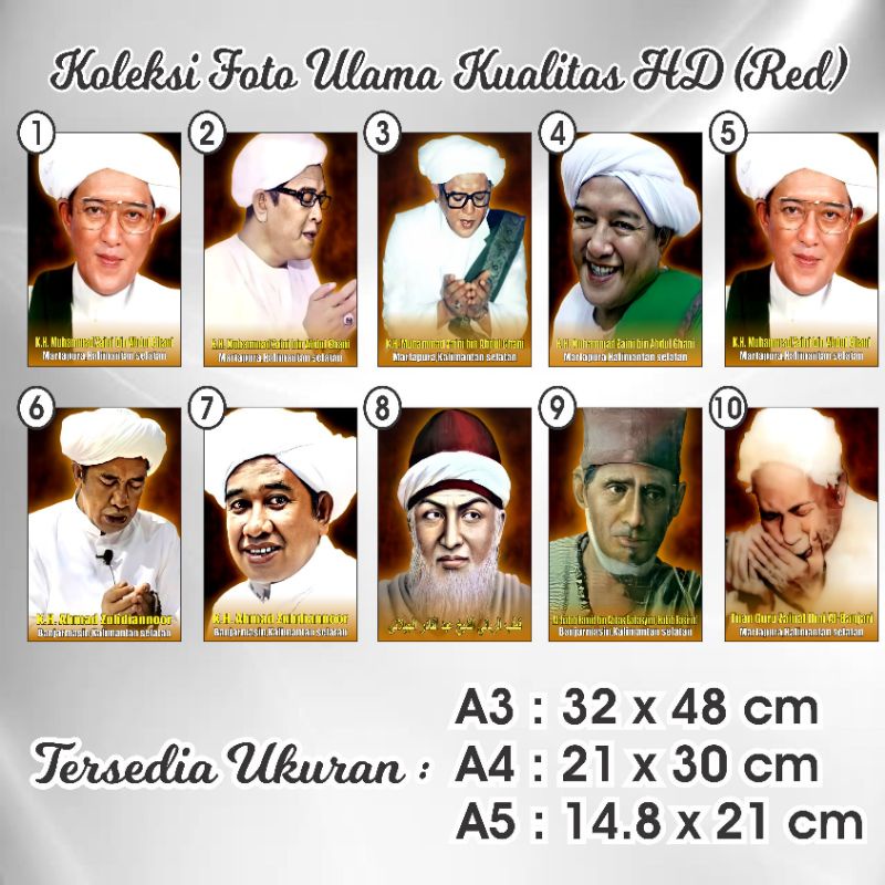 COD/BAYAR DITEMPAT POSTER FOTO ULAMA/HABAIB KUALITAS HD