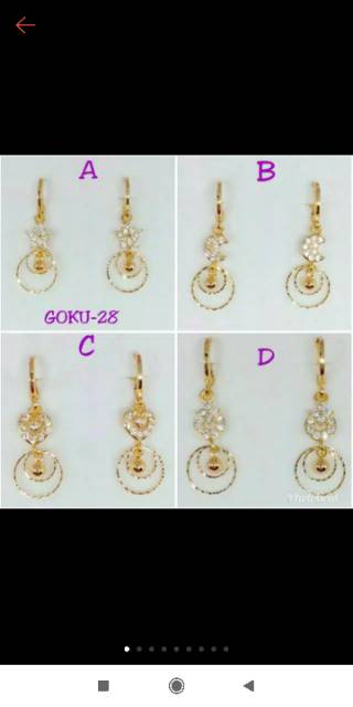 NEW Anting gantung juntai permata zircon ♡ORIBU♡