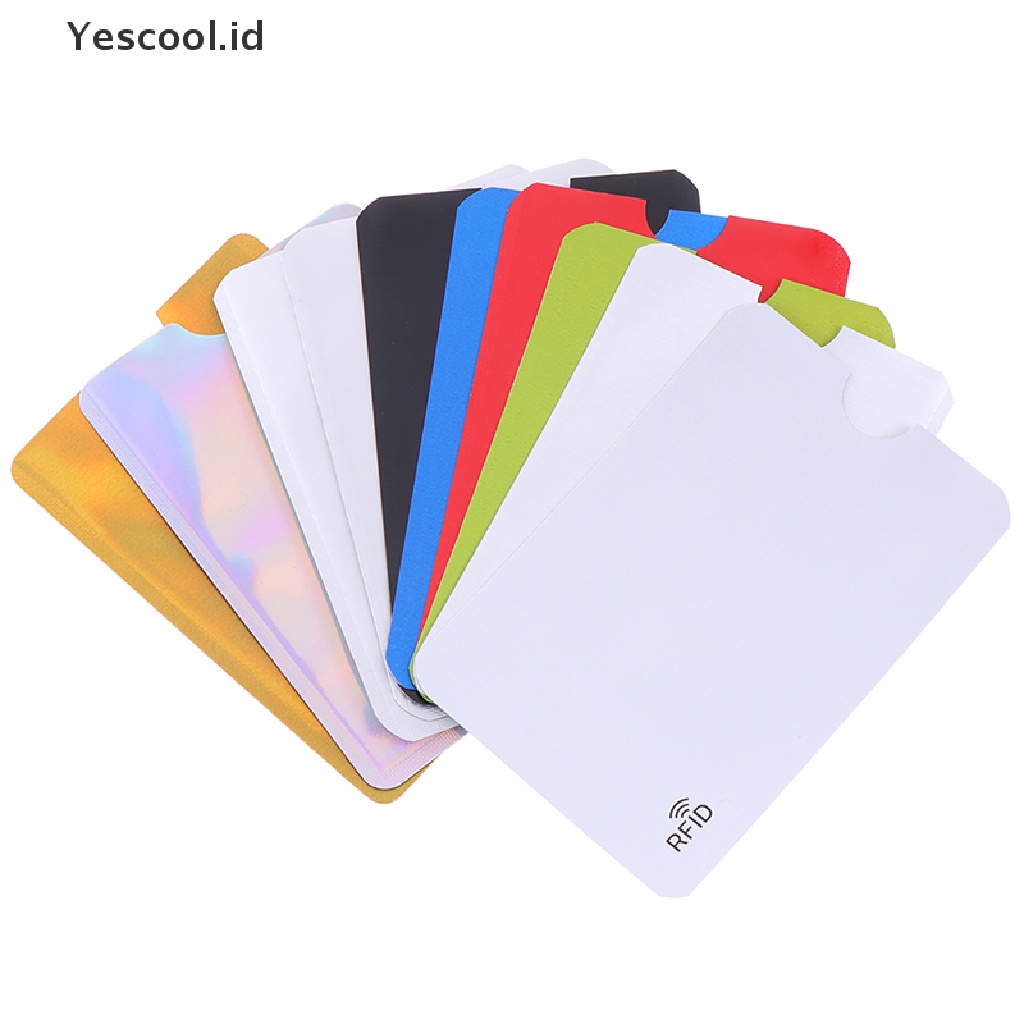 【Yescool】 10PCS Credit Card Protector Secure Sleeve RFID Blocking ID Holder Foil Shield .