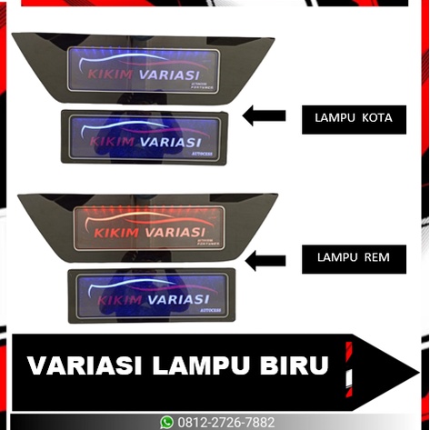 TEMPAT PLAT KHUSUS ALL NEW FORTUNER + LAMPU (BIRU &amp; PUTIH)