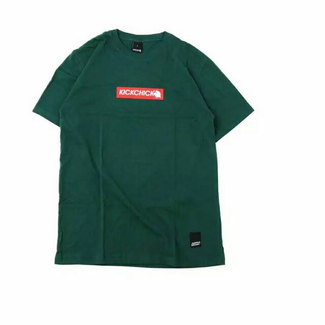 Kaos distro KICKCHICK merah maroon free stiker