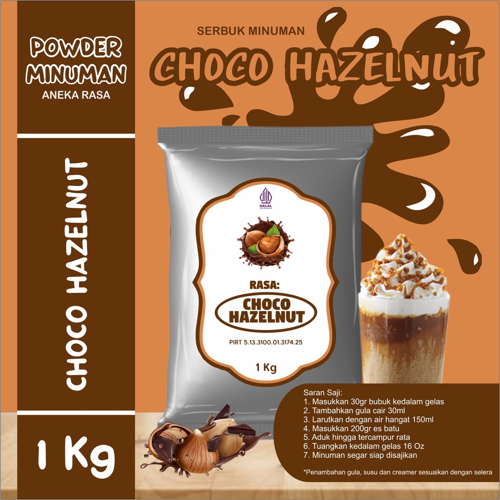 

Bubuk Serbuk Minuman 1kg Rasa Coklat Hazelnut Bubuk Minuman Kekinian Standar Instan Drink Choco Hazelnut Flavor Powder Boba Drink