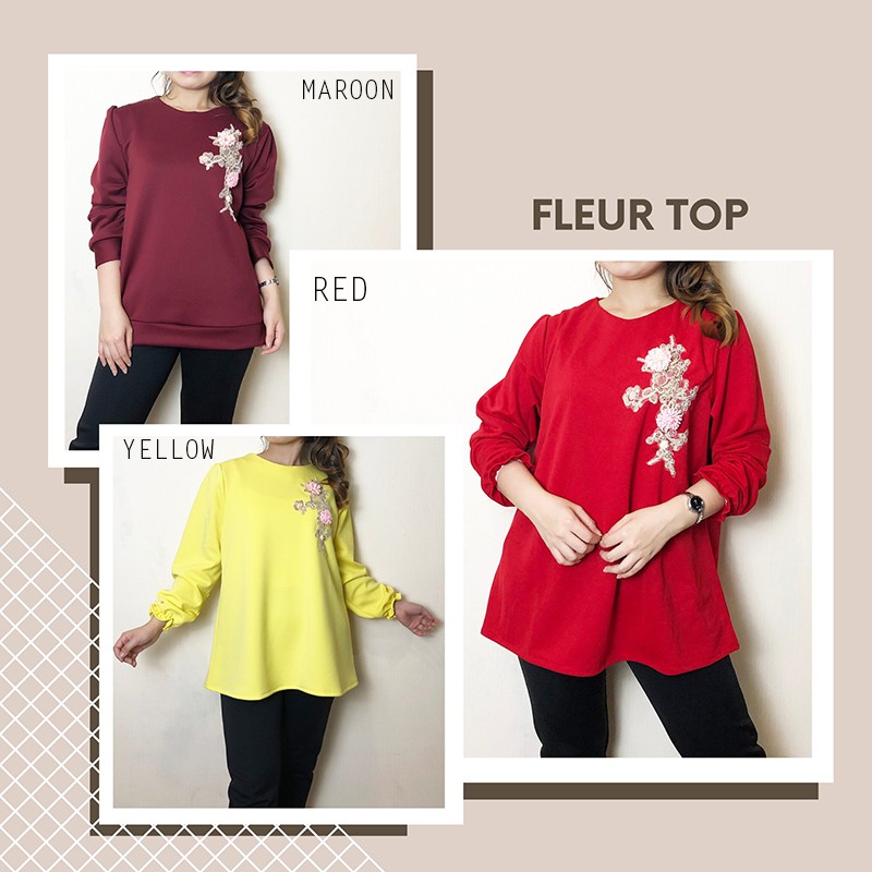 FLEUR TOP JUMBO - Atasan Jumbo Wanita Blouse Wanita