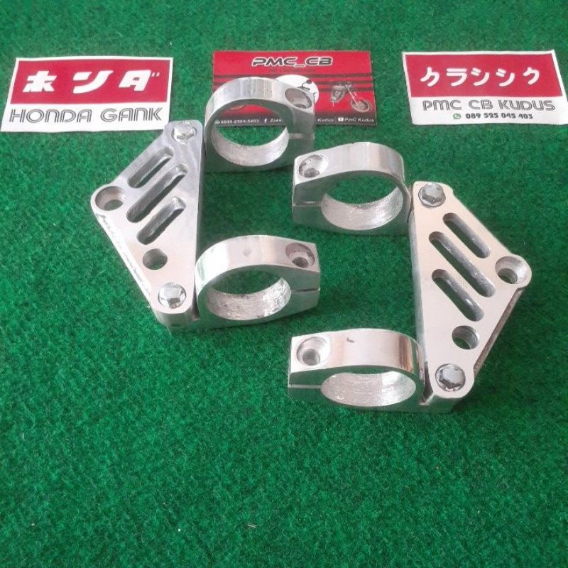 cnc pangkon lampu depan cnc as 31 as 33 pangkon pesek chrome crom