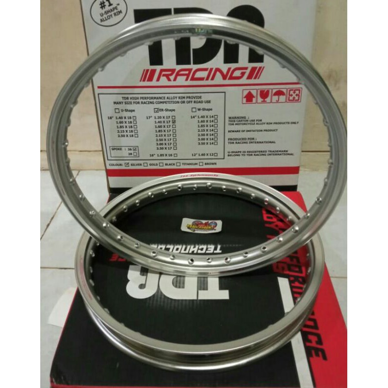 VELG TDR ER SHAPE R SHAPE SILVER SET 160 140 17