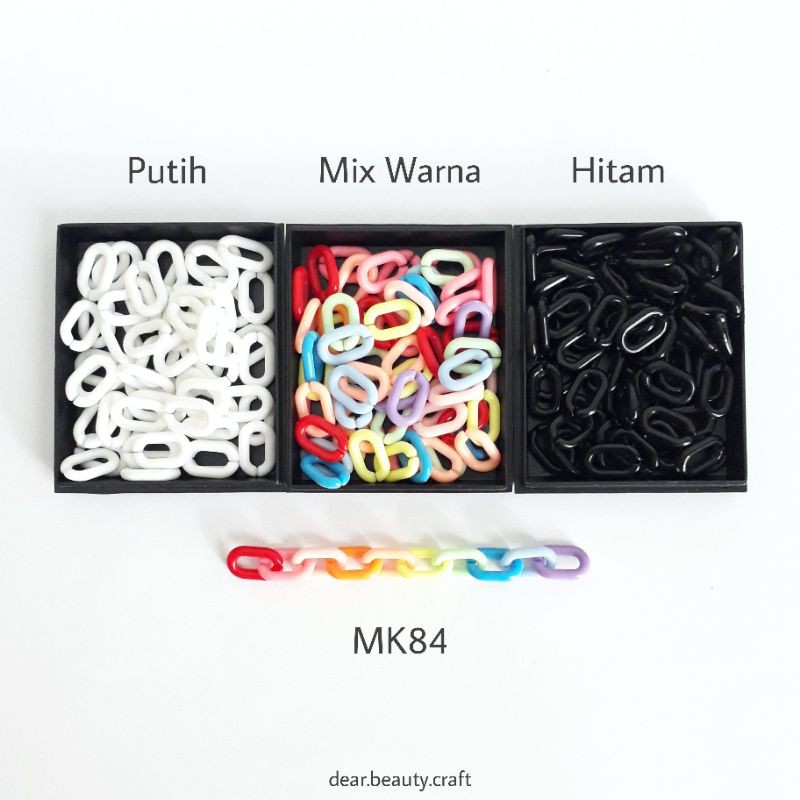 MK84 - Manik Rantai - Rantai Akrilik - Rantai Masker