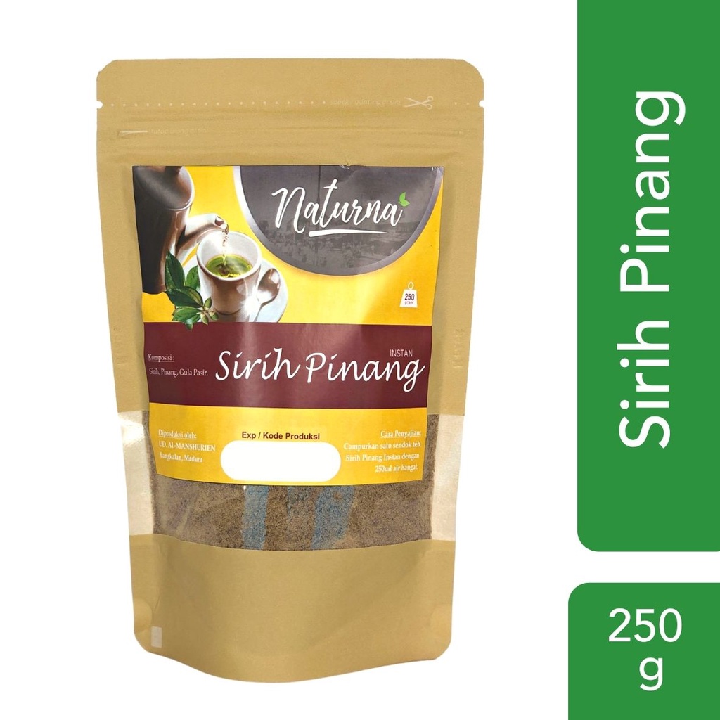 

[ 205 g ] SIRIH PINANG INSTAN NATURNA (LOW SUGAR)