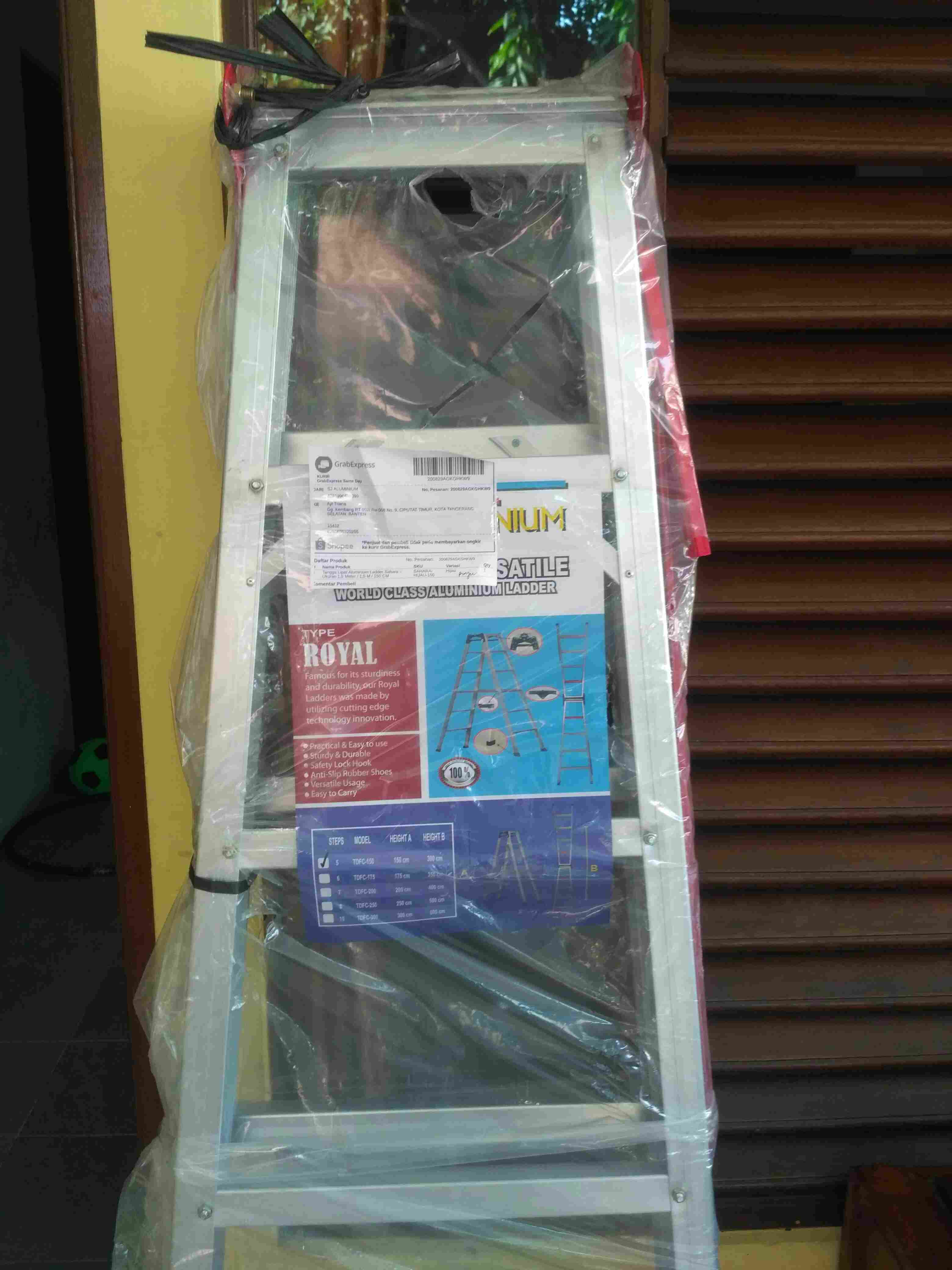 Tangga Lipat Aluminium Ladder Sahara - Ukuran 1,5 Meter / 1,5 M / 150 Cm