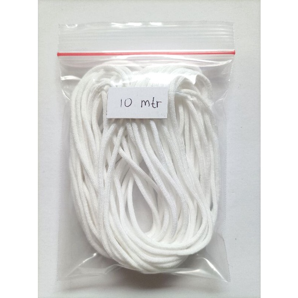 TALI KARET MASKER isi 10 mtr - TALI ELASTIS 3mm bulat - Tali String