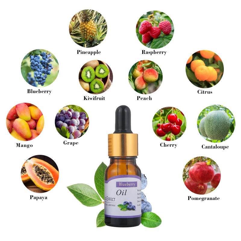 ESSENTIAL OIL WATER BASED AROMA BUAH WATER SOLUBLE HUMDIFIER DIFFUSER MINYAK AROMATHERAPY 10ML FRUIT