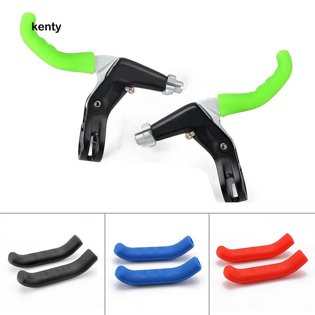 PAIR of COLOURED BRAKE LEVER GRIPS PROTECTORS COVERS MOUNTAIN BIKE MTB BMX FIXIE