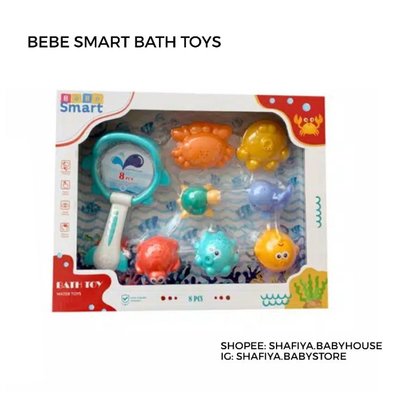 Bebe Smart Bath Toys 8 in 1 Mainan Mandi Bayi