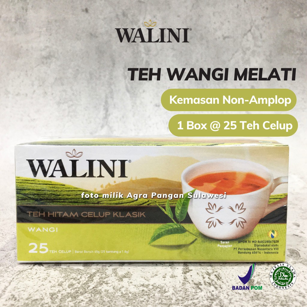 

Teh Melati Jasmine WALINI | Teh Celup Hitam Wangi Black Tea Kemasan Non Amplop
