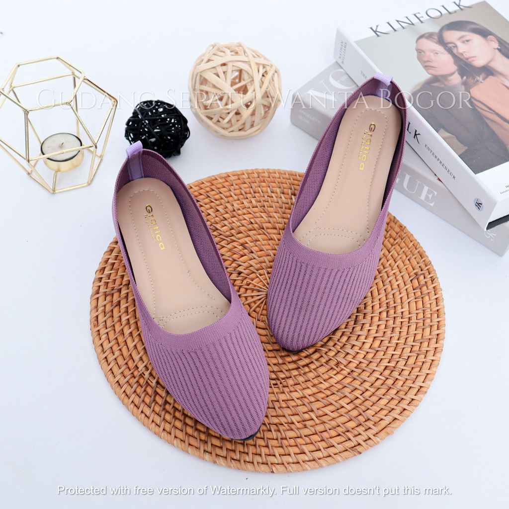 Gratica Sepatu Wanita Flat Shoes Rajut Lancip AM 72