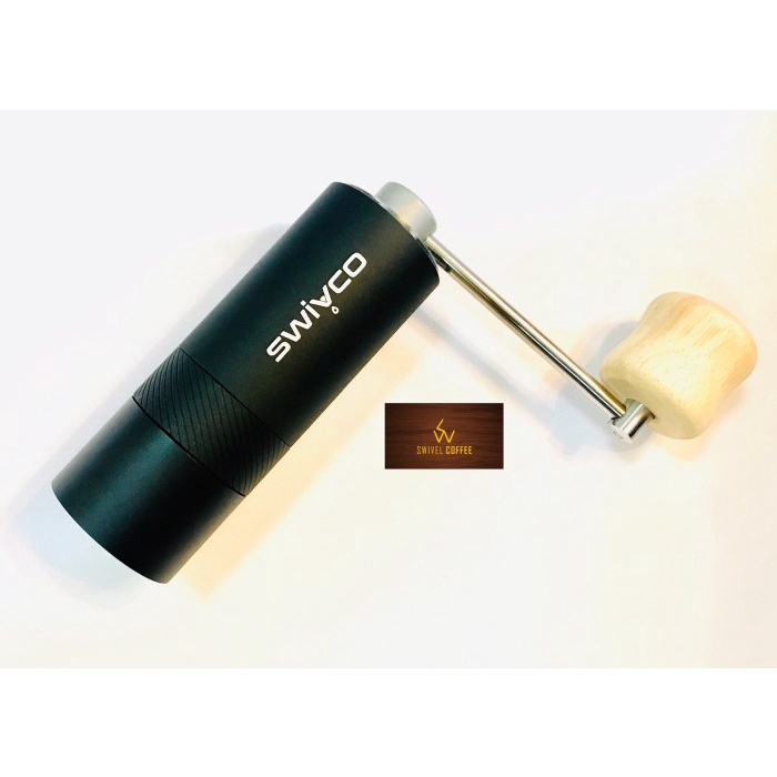 Coffee Grinder Portable Black Swivco With Steel Burr, Cg-Sw5001 - Mesin / Alat Dapur Khusus