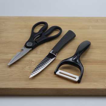 Pisau Dapur Set Pisau 6in1 Pisau Gunting Peeler Pengupas Buah Sayur Daging