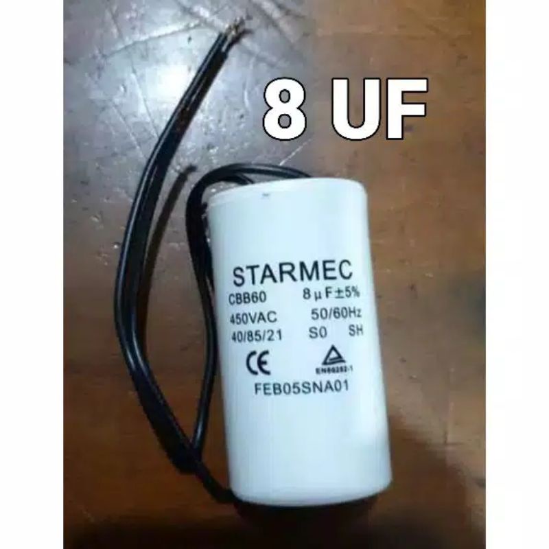 Kapasitor Sanyo ,  Bulat , Capasitor , Pompa Air 6 ,8 , 10 , 12 , 14  , 16, 20 , 25  , 30 UF450V