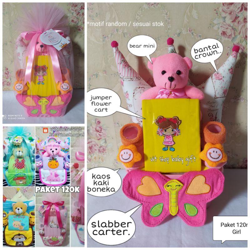 Paket Baby Gift / Parcel Bayi / Kado Bayi Baby Hampers Kemasan Tile Harga Murah Best Seller / Parcel Cantik-Paket 120rb