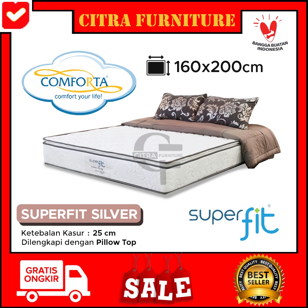 Jual Comforta Spring Bed Super Fit Silver 180 160 120 - Hanya Matras ...