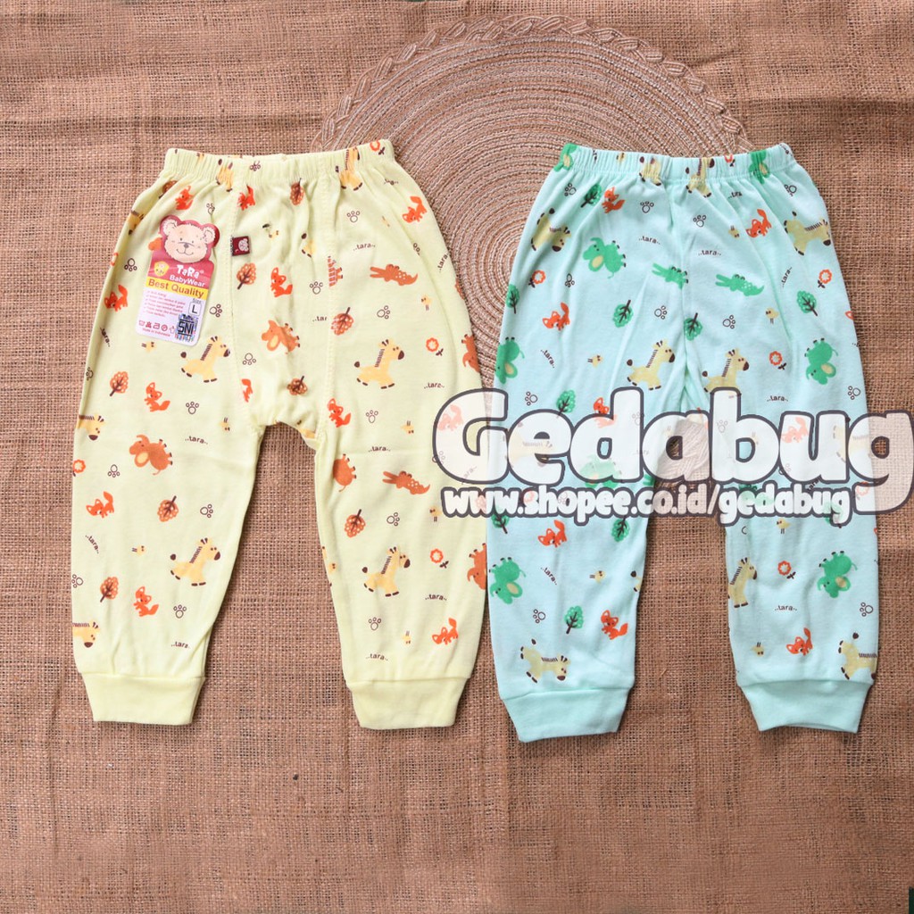 3 Pcs - Celana Panjang TARA Warna | Celana Bayi &amp; Anak motif Random | Gedabug