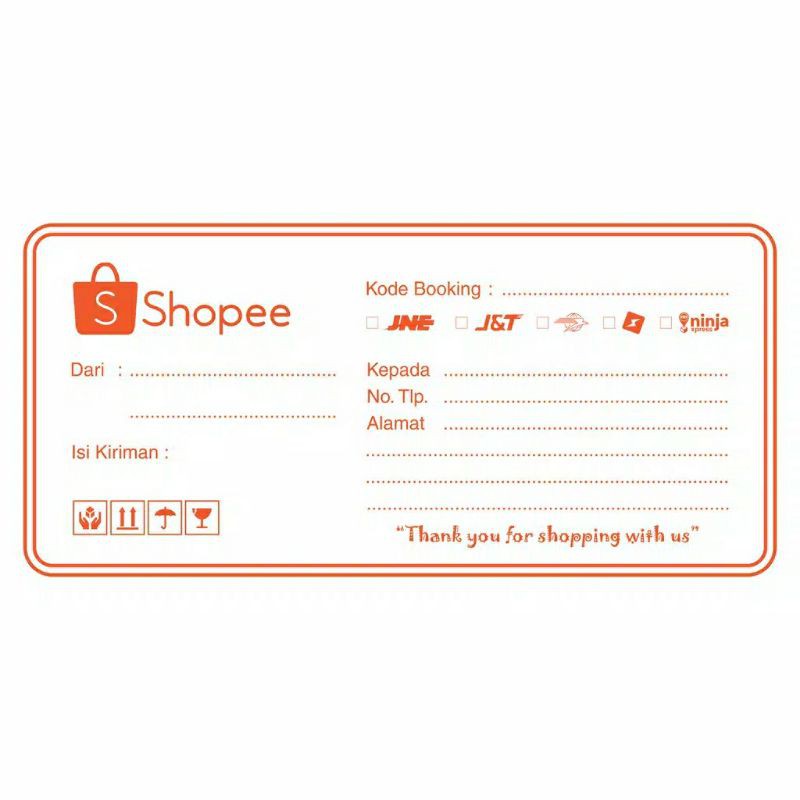 

⭐AJ⭐ Label Pengiriman Nota Online Shop Label Alamat Olshop