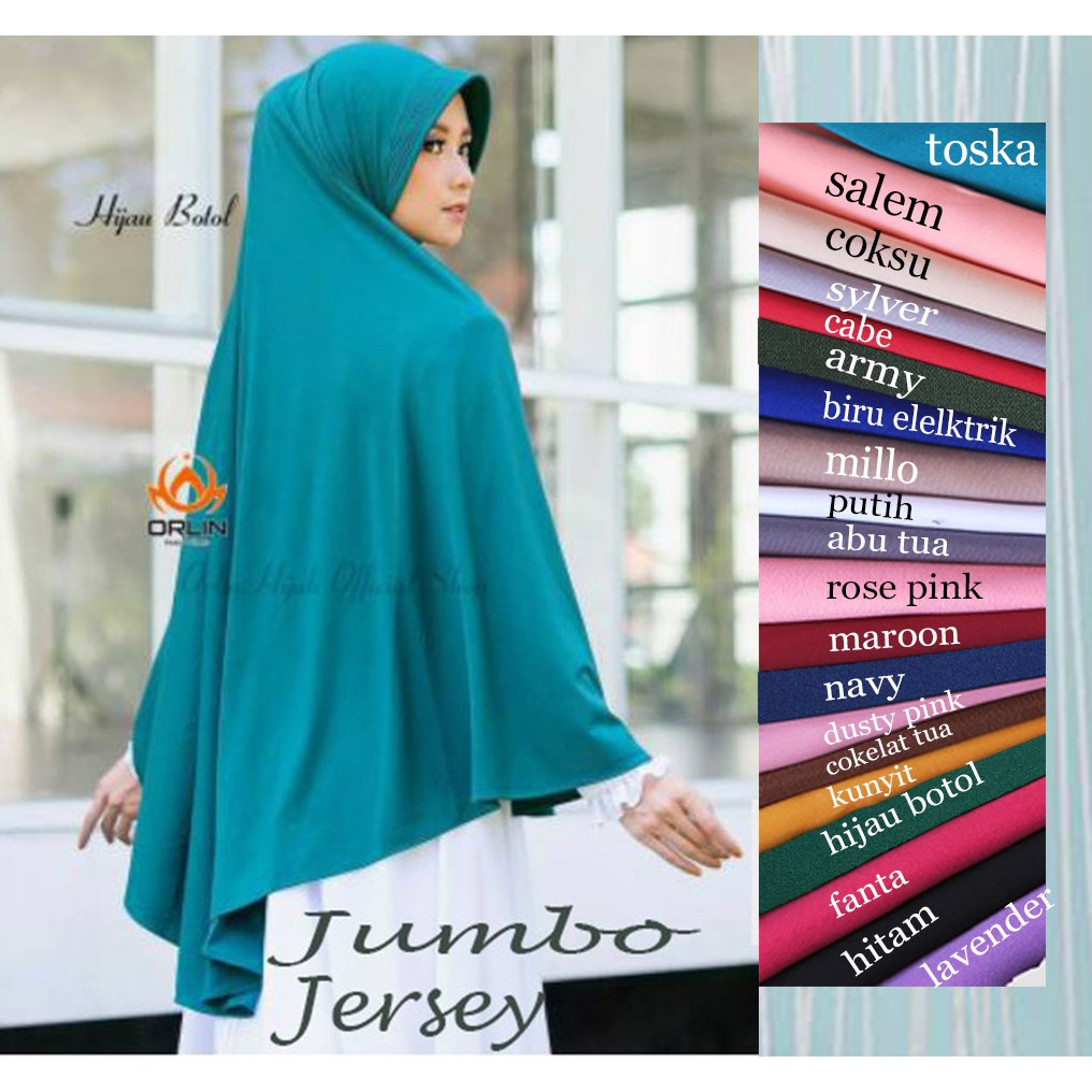 JILBAB JUMBO BAHAN JERSEY ANTEM SYARI SEPANJANG ZAMAN