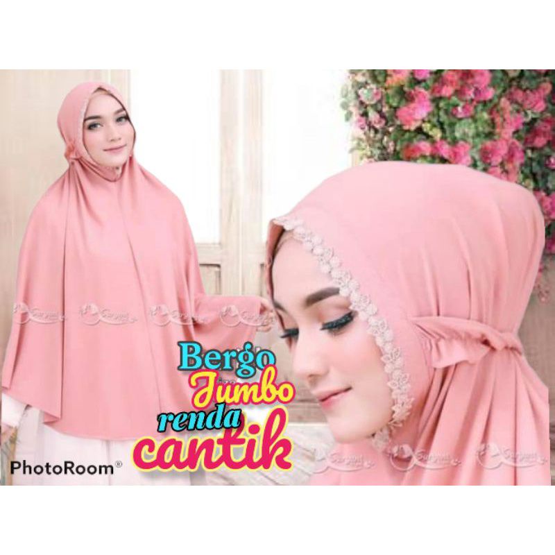 PROMO  100X110 XXL BERGO MARYAM JUMBO RENDA CANTIK  DiamondORI INSYIRA DONITA