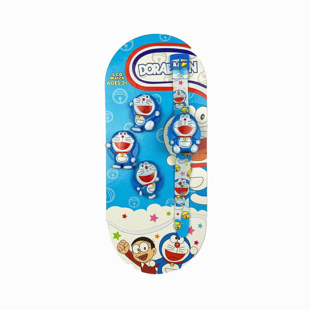 JAM TANGAN ANAK KARAKTER DORAEMON 1 SET GROSIR MURAH