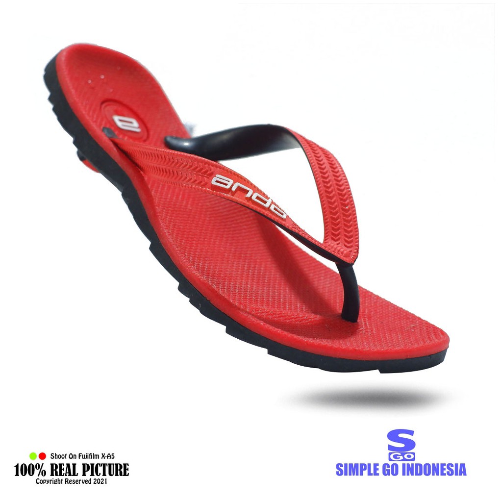 Ando Thunder Kids - Sandal jepit karet anak cowok original | Sendal japit anak2 laki-laki remaja promo 34-37