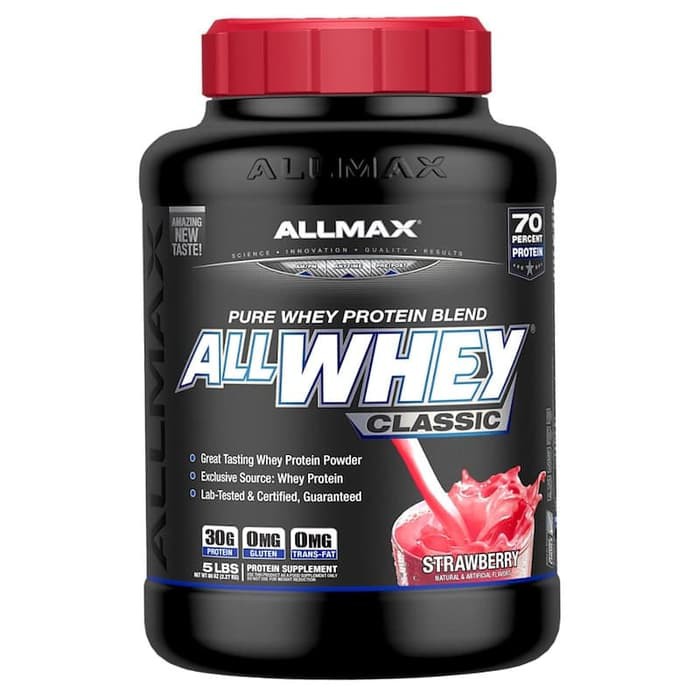ALLMAX Nutrition AllWhey Classic 100% Whey Protein Strawberry 5 lbs / Protein Whey / Minuman Protein
