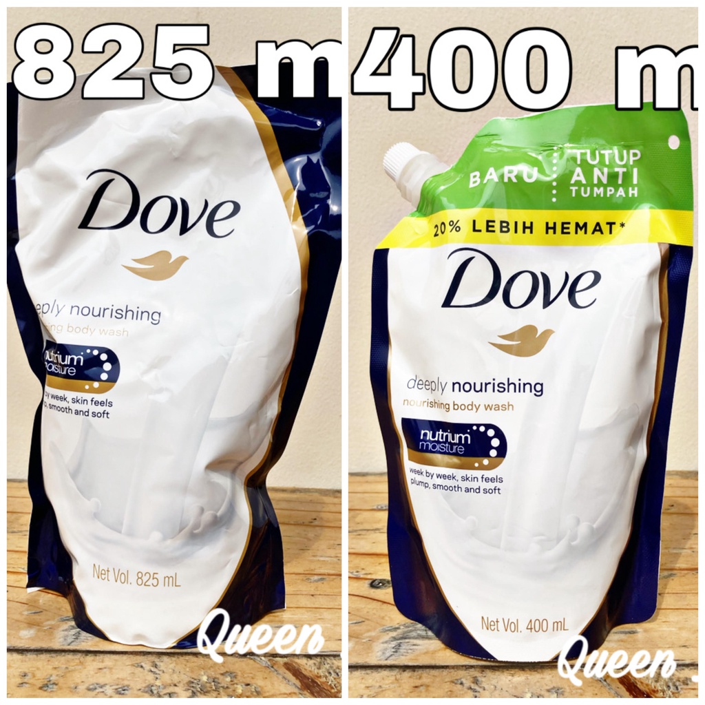 Dove Sabun Mandi Cair Refill 400ml dan 825ml Body Wash Deeply Nourishing