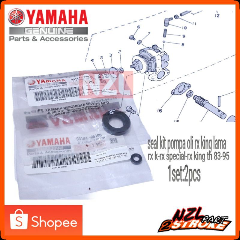 oil seal sil pompa oli olipomp olipom pom rx king lama cobra master special original yamaha NZL PART