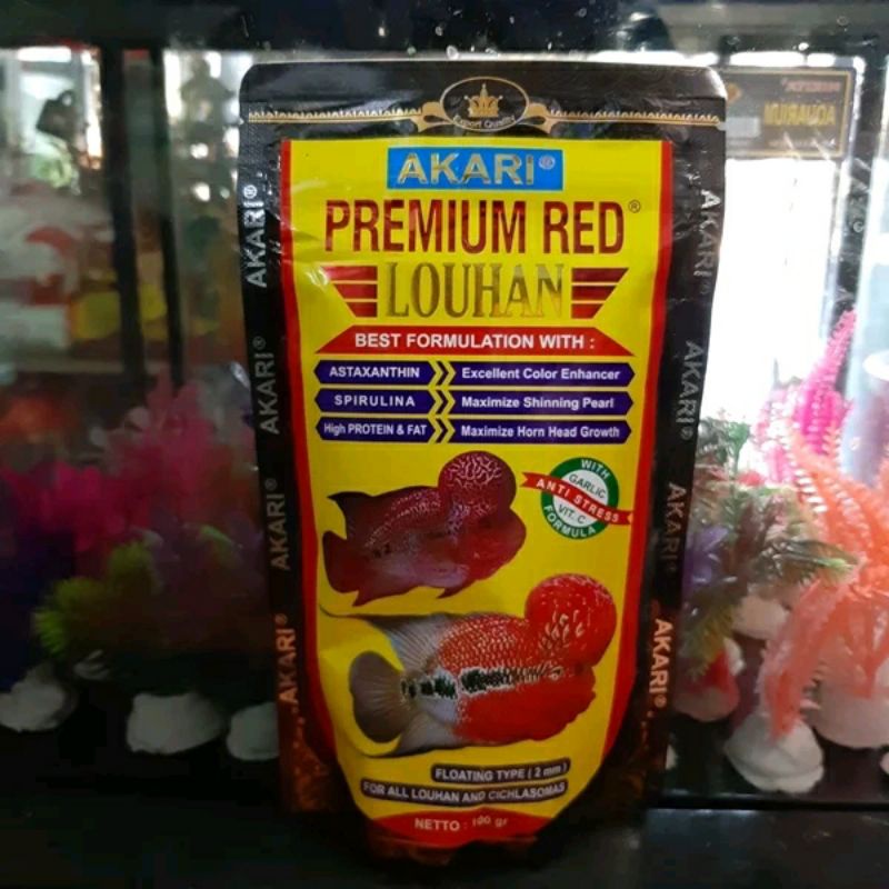 Akari Premium Red Louhan 100 - Pelet Louhan - Pakan Louhan