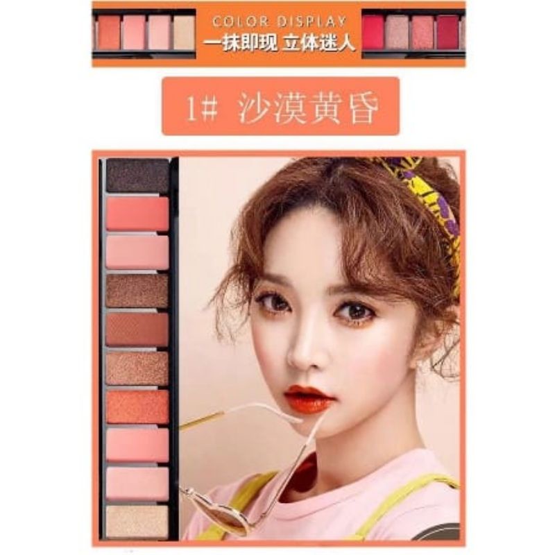 Medan Termurah pallet makeup 10 warna tahan lama fashion matte Eyeshadow Lameila