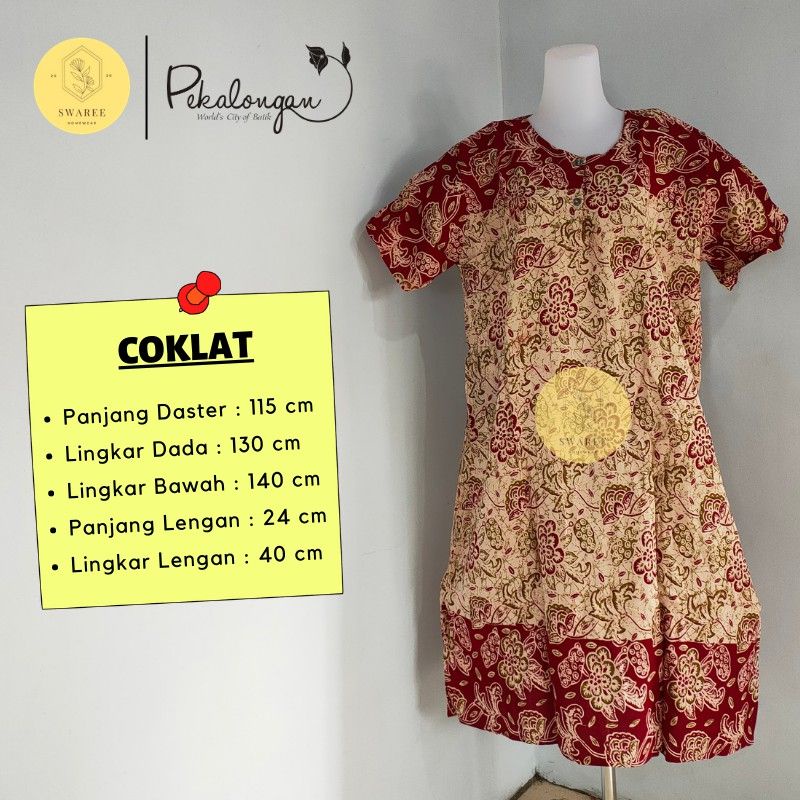 Daster Batik Jumbo Busui Baju Daster Murah Batik Pekalongan Baju Wanita Rayon Lengan Pendek