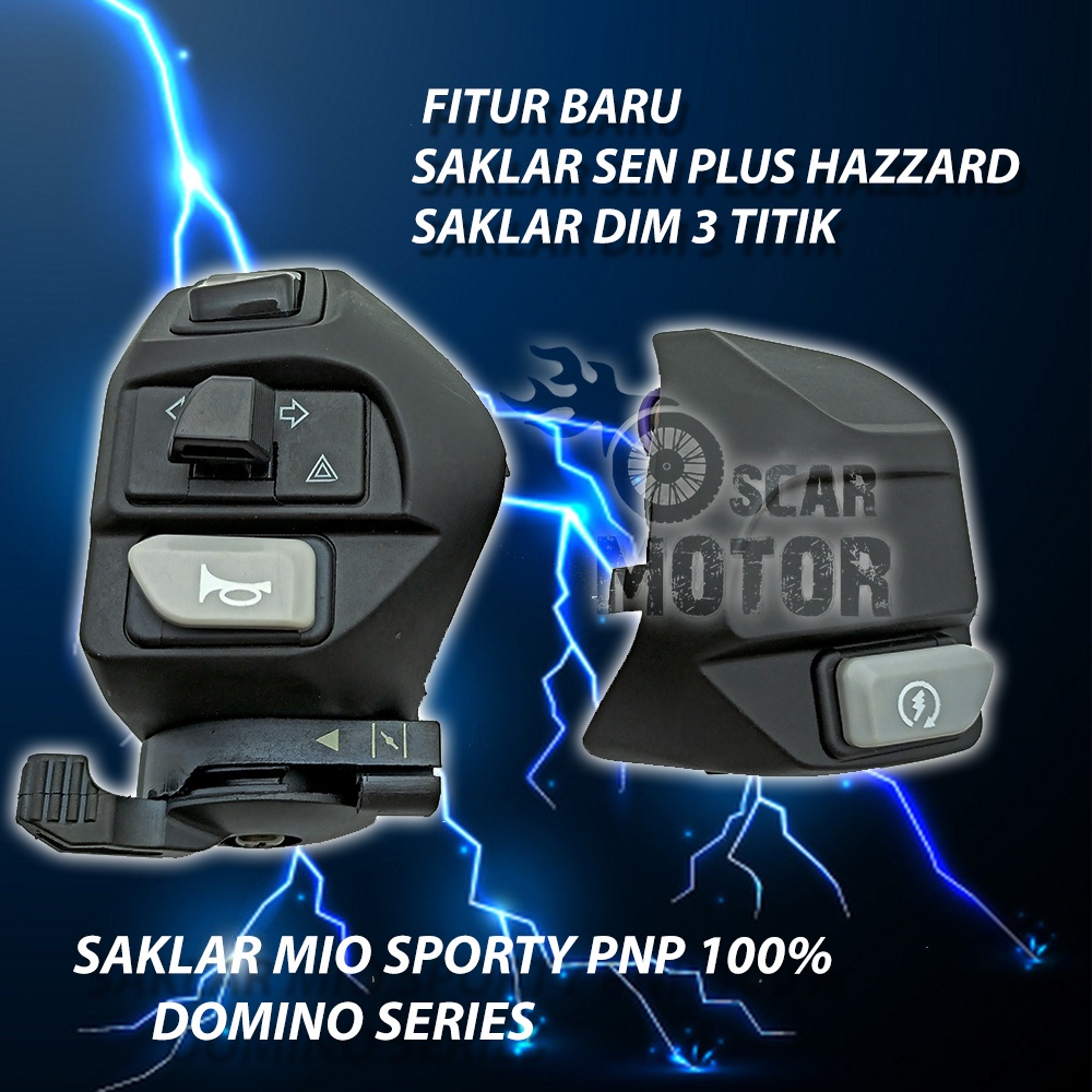 SAKLAR NEW FITUR PNP AEROX155 NVX ABS MIO SPORTY MOTOR DIM 3 TITIK UNV motor