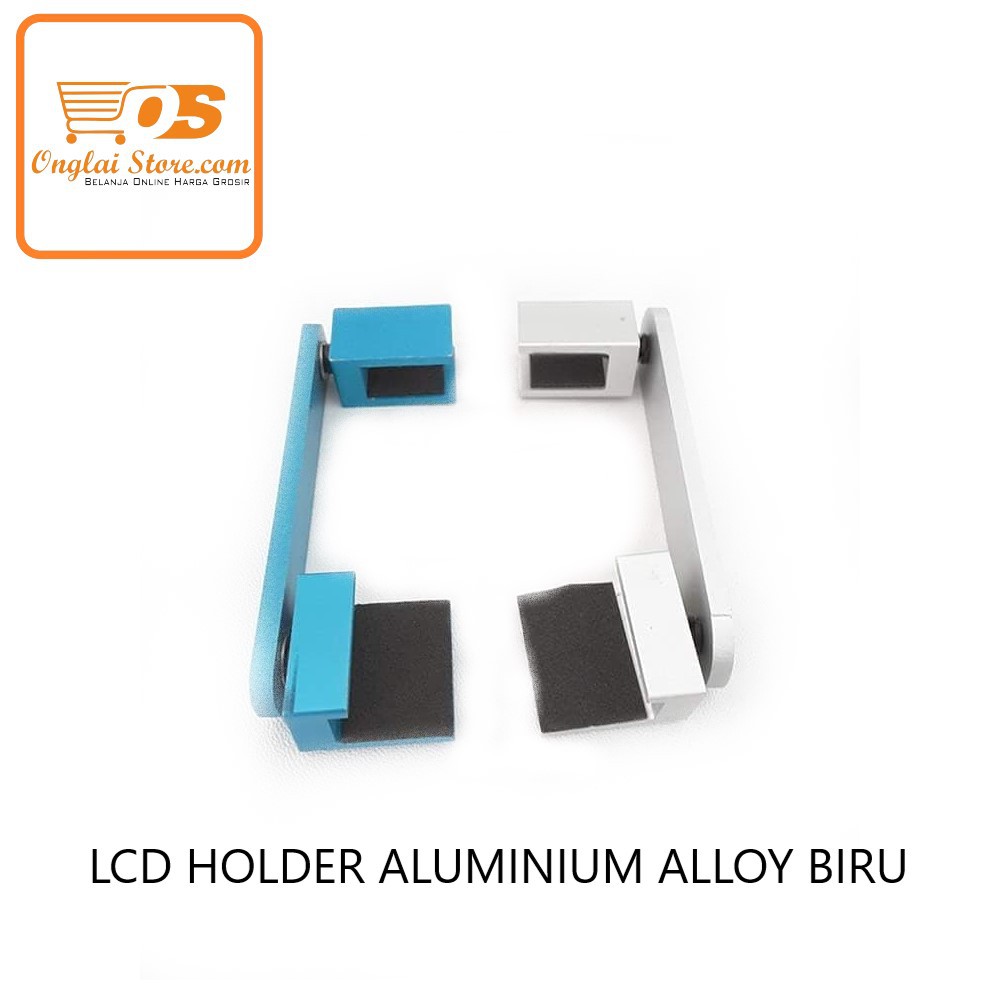 LCD HOLDER ALUMINIUM ALLOY BIRU (HARGA SPESIAL)