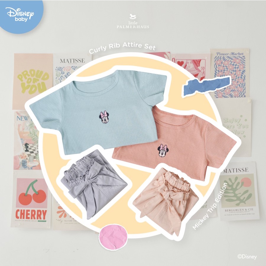 Little Palmerhaus - Mickey Trip Curly Rib Attire Set