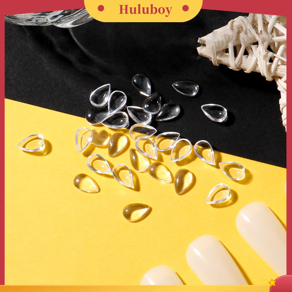 Huluboy Huluboy♡ 100pcs / Set Ornamen Resin 3D Efek Penetrasi Translucent Untuk Dekorasi Nail Art Charms