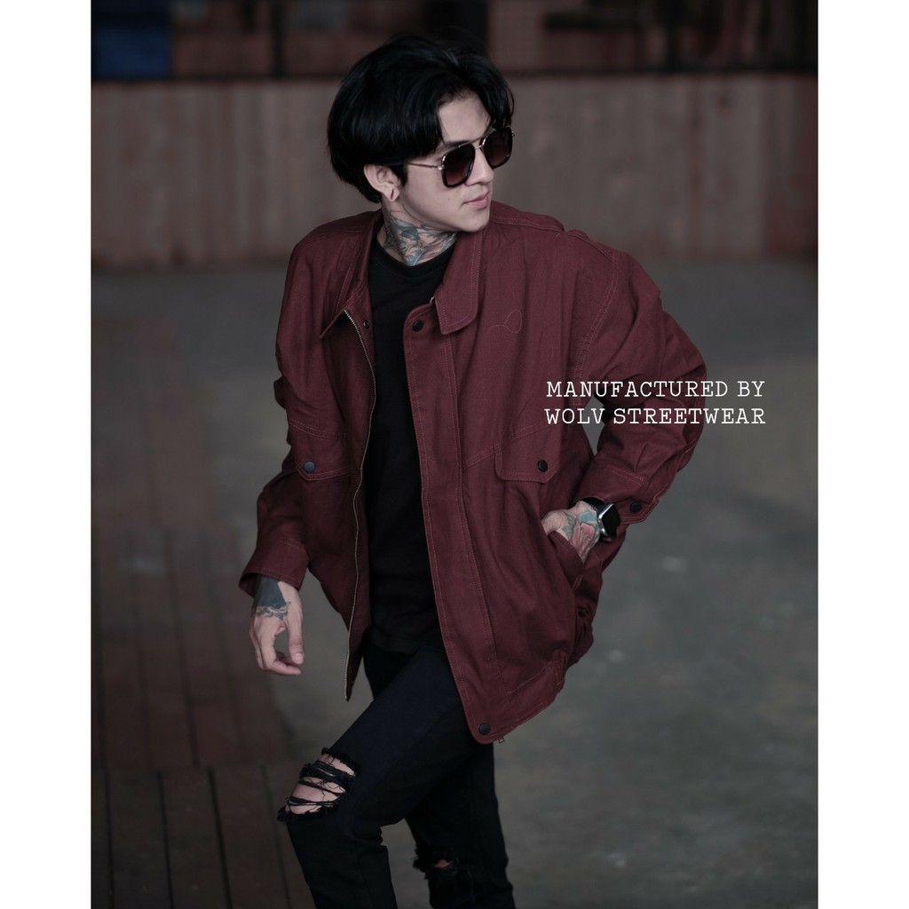 Jaket Bomber Flight Wolv / Jaket Bomber Pria / Jaket Casual Pria / Jaket Canvas Pria / Bomber Pilot