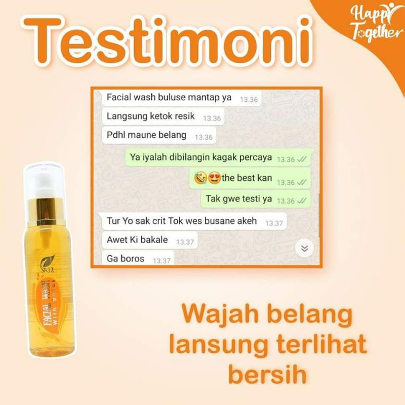 FACIAL WASH SR12/FW BULUS/FW COFFE/FW HONEY/FW GREENTEA/SR12/HERBAL